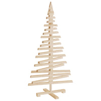 Albero di Natale Decorativo in Legno 120 cm Legno Massello Pino 357995