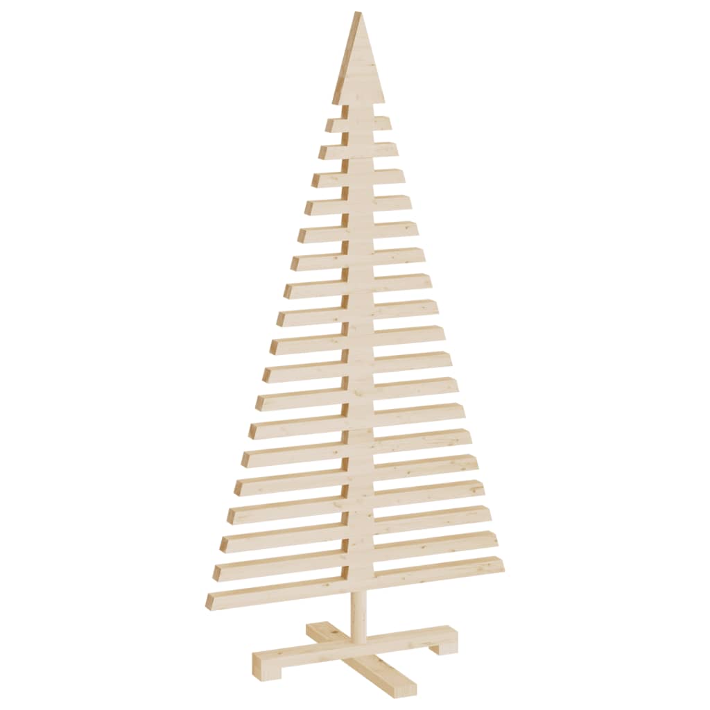 Albero di Natale Decorativo in Legno 120 cm Legno Massello Pino 357995