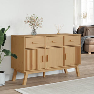 Credenza OLDEN Marrone 114x43x73,5 cm in Legno Massello di Pino 358603