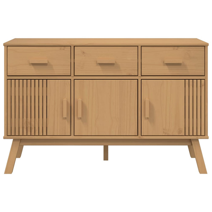 Credenza OLDEN Marrone 114x43x73,5 cm in Legno Massello di Pino 358603