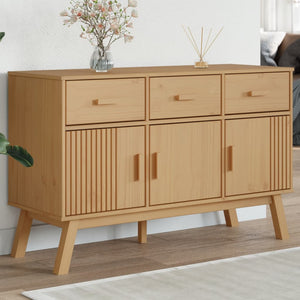 Credenza OLDEN Marrone 114x43x73,5 cm in Legno Massello di Pino 358603