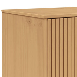 Credenza OLDEN Grigia e Marrone 85x43x125cm Legno Massello Pino 358616