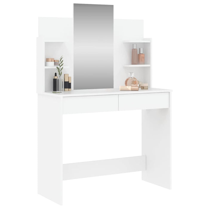 Toeletta con Specchio Bianco 96x39x142 cm 837574