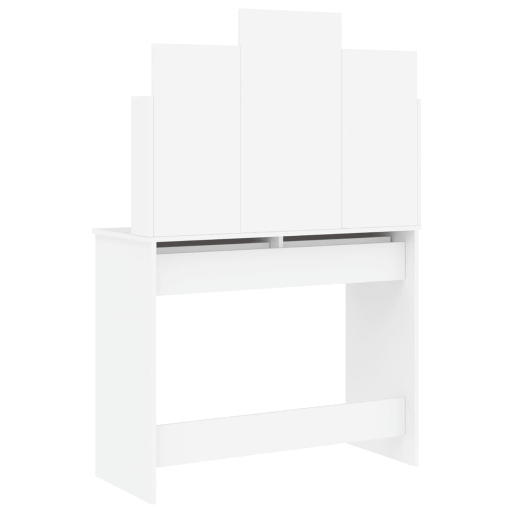 Toeletta con Specchio Bianco 96x39x142 cm 837574