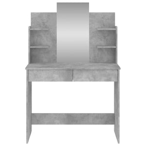 Toeletta con Specchio Grigio Cemento 96x39x142 cm 837577