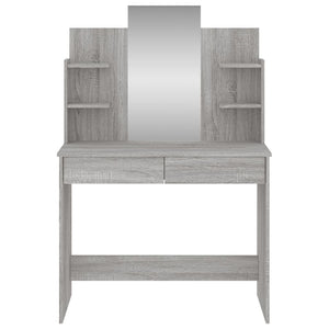 Toeletta con Specchio Grigio Sonoma 96x39x142 cm 837580