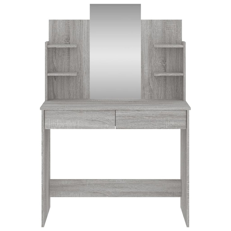 Toeletta con Specchio Grigio Sonoma 96x39x142 cm 837580