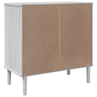 Credenza SENJA Bianca 80x40x80 cm in Legno Massello di Pino 358020