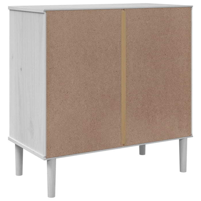 Credenza SENJA Bianca 80x40x80 cm in Legno Massello di Pino 358020