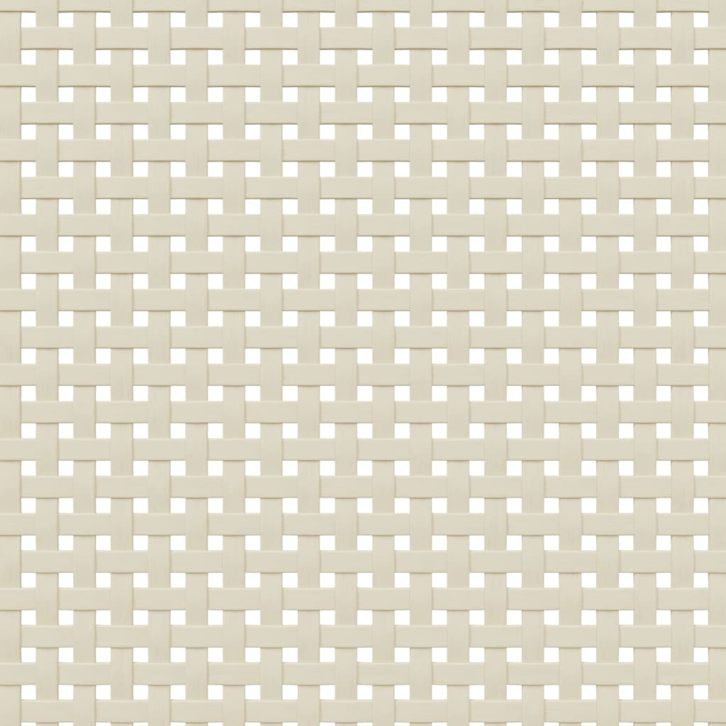 Tavolino SENJA Aspetto Rattan Bianco 100x55x33cm Legno Massello 358047