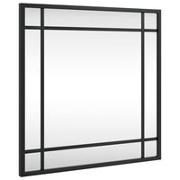 Specchio da Parete Nero 40x40 cm Quadrato in Ferrocod mxl 80280