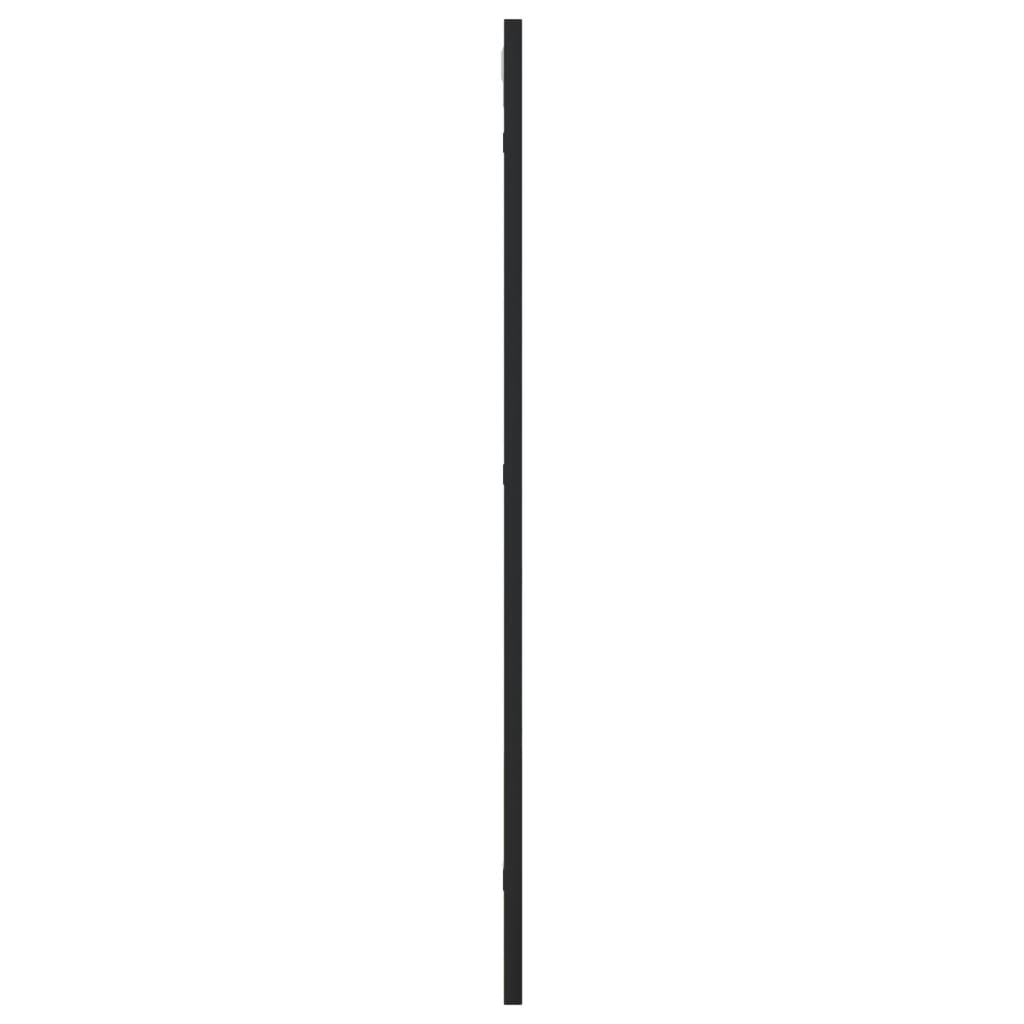 Specchio da Parete Nero 40x80 cm Rettangolare in Ferro 358644