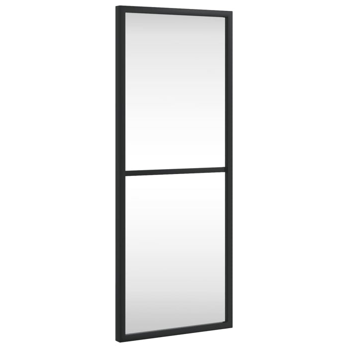 Specchio da Parete Nero 20x50 cm Rettangolare in Ferro 358645