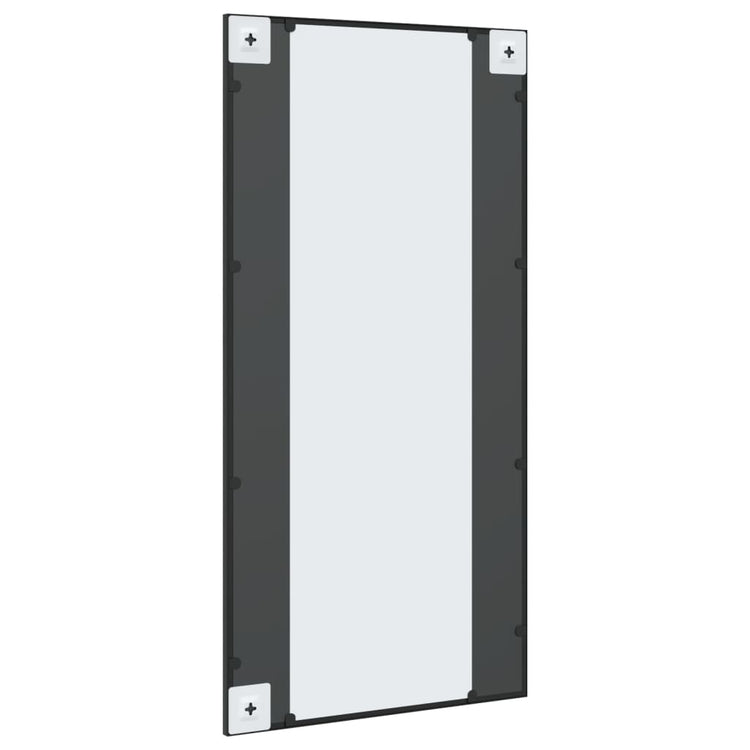 Specchio da Parete Nero 50x100 cm Rettangolare in Ferro 358649