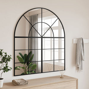 Specchio da Parete Nero 100x50 cm Arco in Ferrocod mxl 80287