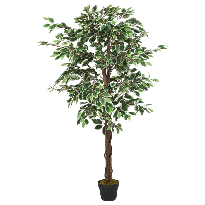 Albero di Ficus Artificiale 756 Foglie 150 cm Verde 359027