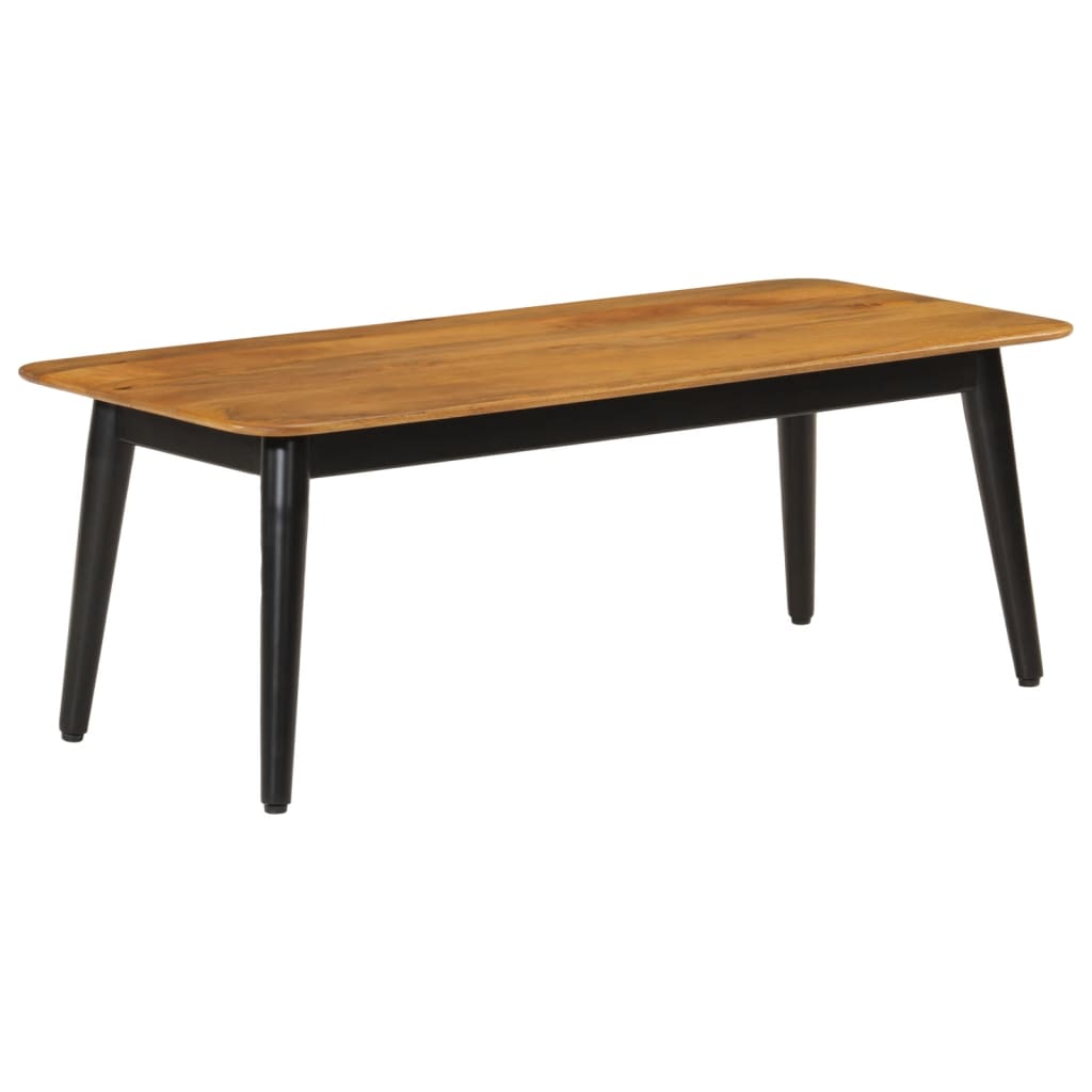 Tavolino da Salotto 110x50x40cm Legno Massello di Mango e Ferro 356976