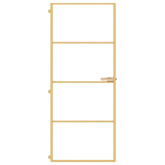 Porta Interni Sottile Oro 83x201,5cm Vetro Temperato Alluminiocod mxl 107769