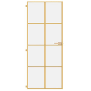 Porta Interni Sottile Oro 83x201,5cm Vetro Temperato Alluminiocod mxl 83815