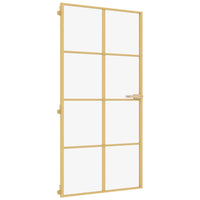 Porta Interni Sottile Oro 102,5x201,5 Vetro Temperato Alluminiocod mxl 131747