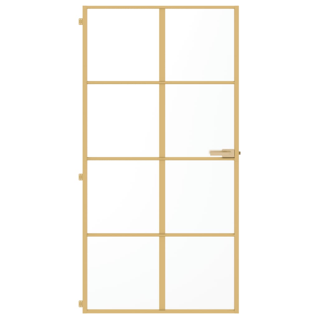 Porta Interni Sottile Oro 102,5x201,5 Vetro Temperato Alluminiocod mxl 131747