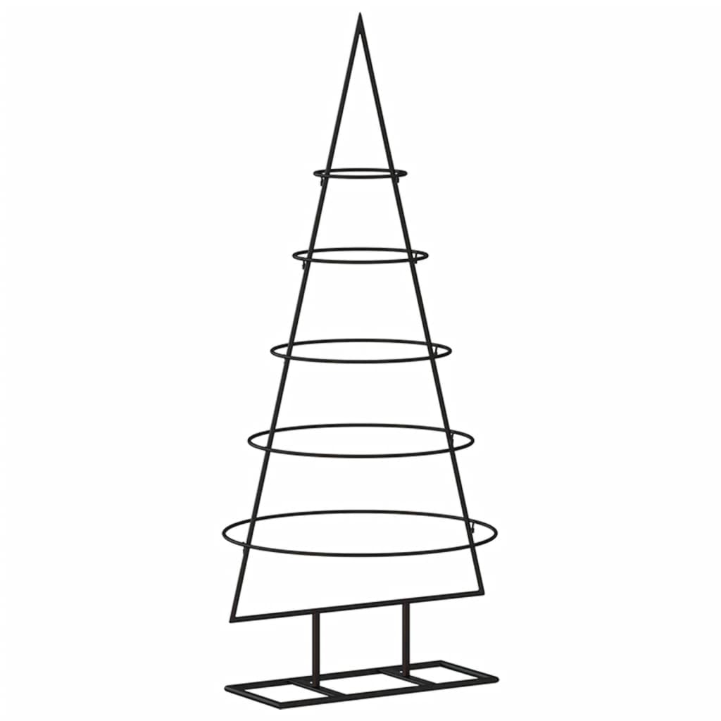 Albero di Natale Decorativo in Metallo Nero 90 cm 359589