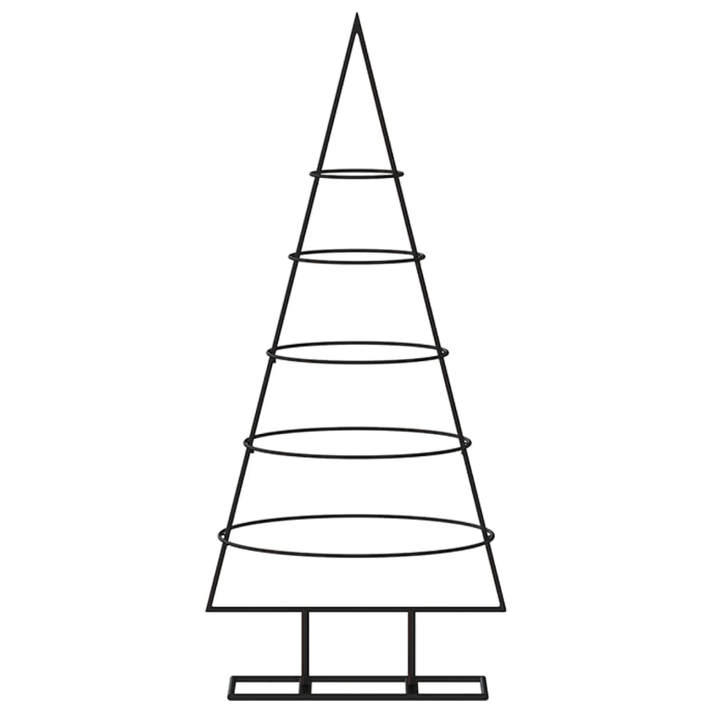 Albero di Natale Decorativo in Metallo Nero 90 cm 359589