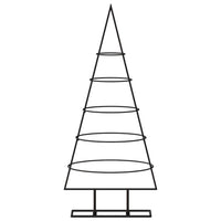 Albero di Natale Decorativo in Metallo Nero 90 cm 359589