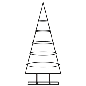 Albero di Natale Decorativo in Metallo Nero 90 cm 359589