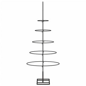 Albero di Natale Decorativo in Metallo Nero 90 cm 359589