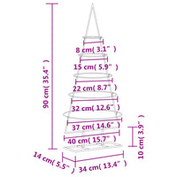 Albero di Natale Decorativo in Metallo Nero 90 cm 359589