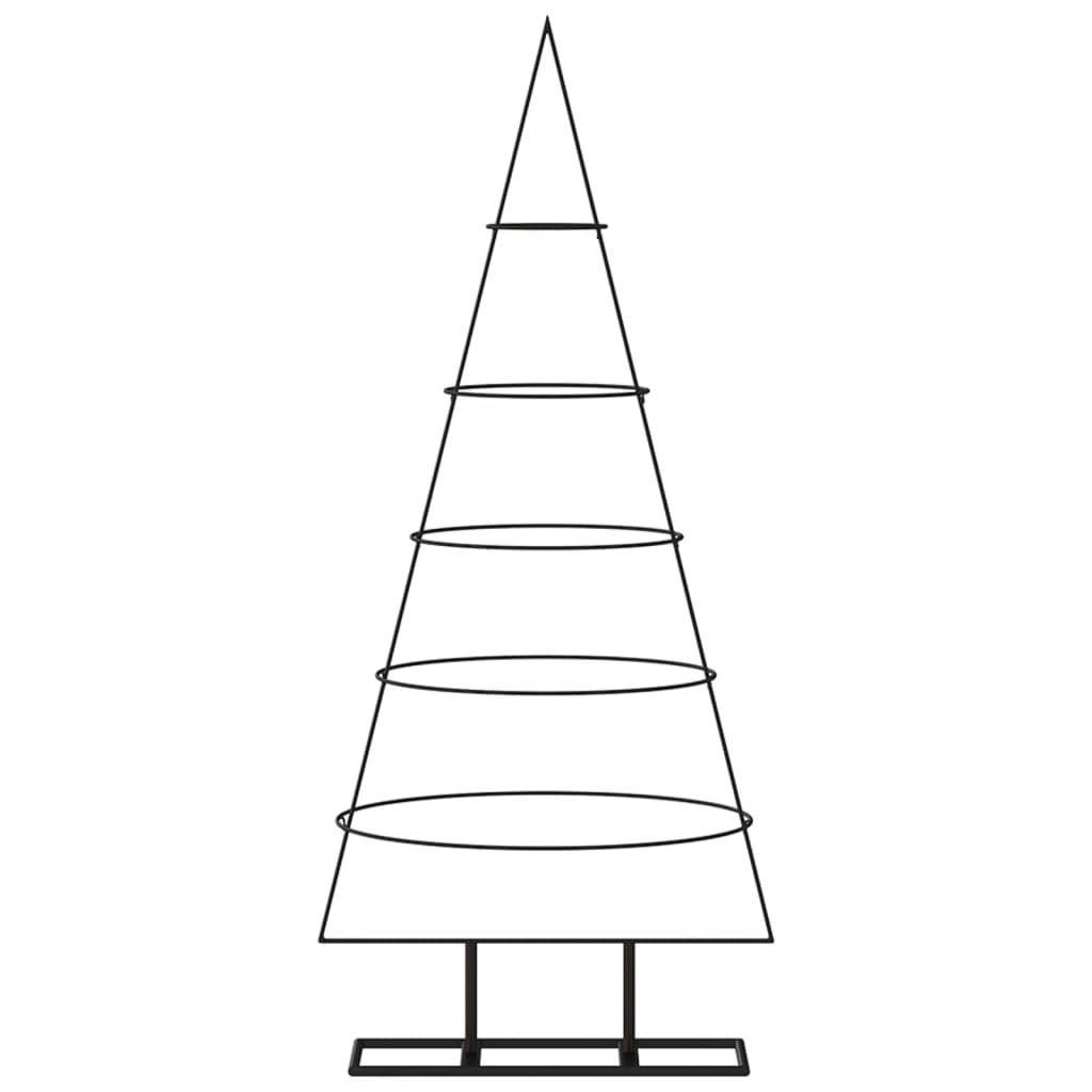 Albero di Natale Decorativo in Metallo Nero 125 cm 359590