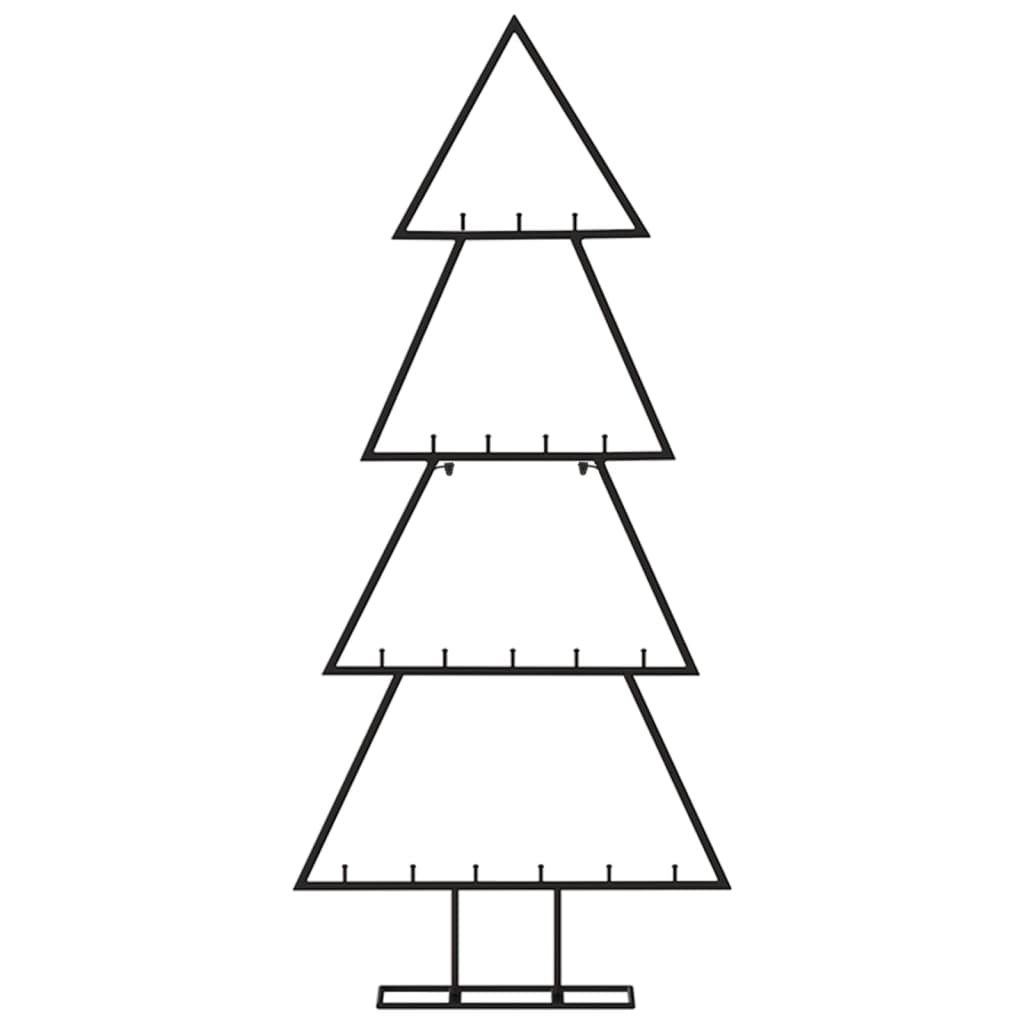 Albero di Natale Decorativo in Metallo Nero 90 cm 359592