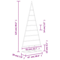 Albero di Natale Decorativo in Metallo Nero 125 cm 359596