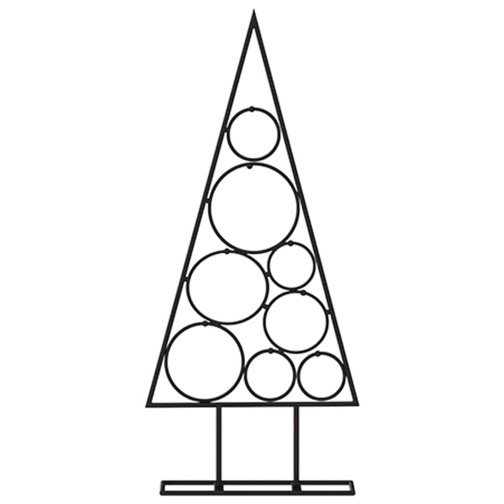 Albero di Natale Decorativo in Metallo Nero 60 cm 359597