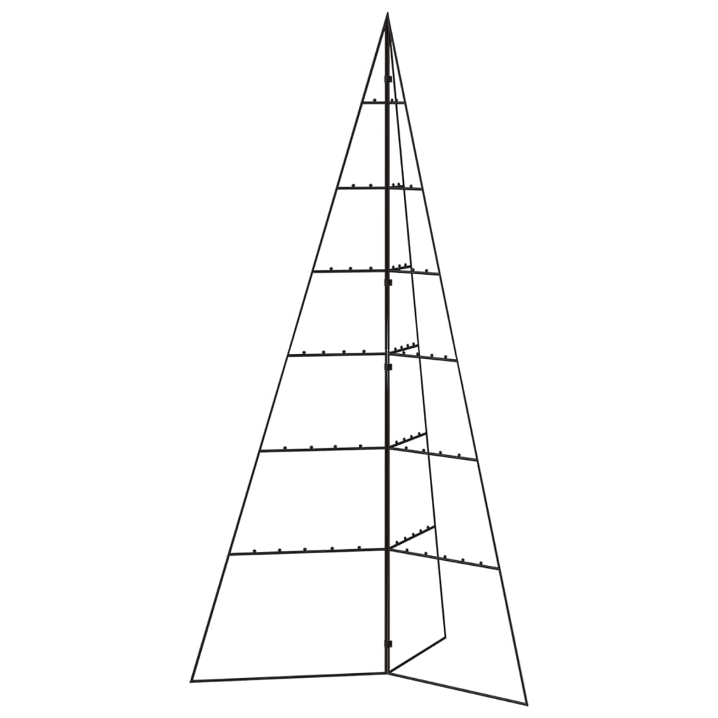 Albero di Natale Decorativo in Metallo Nero 140 cm 359601