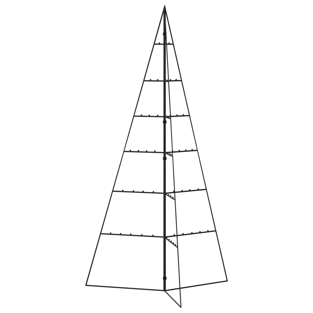 Albero di Natale Decorativo in Metallo Nero 140 cm 359601