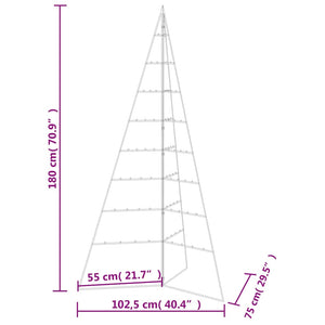 Albero di Natale Decorativo in Metallo Nero 180 cm 359602