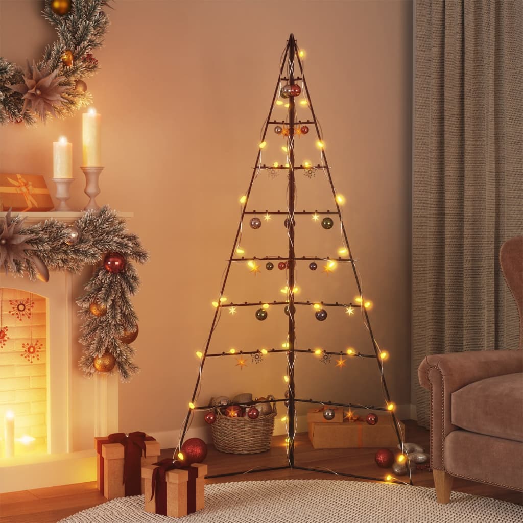 Albero di Natale Decorativo in Metallo Nero 180 cm 359602