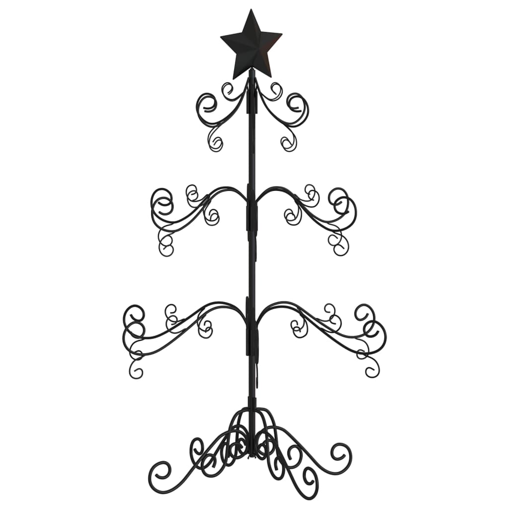 Albero di Natale Decorativo in Metallo Nero 90 cm 359606