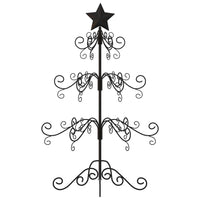 Albero di Natale Decorativo in Metallo Nero 90 cm 359606