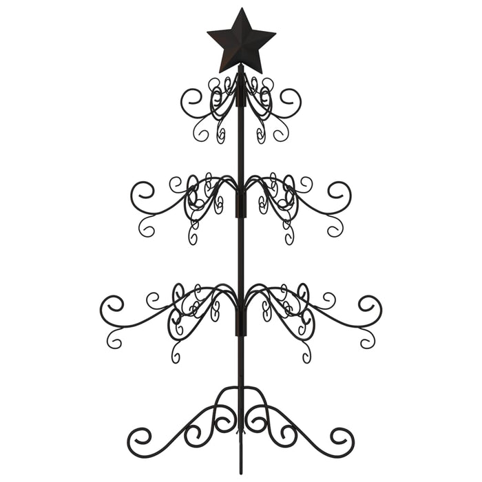 Albero di Natale Decorativo in Metallo Nero 90 cm 359606