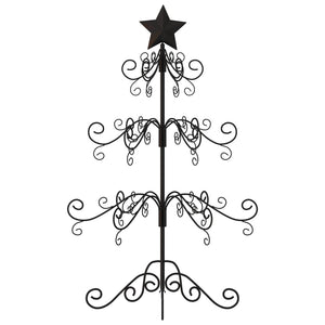 Albero di Natale Decorativo in Metallo Nero 90 cm 359606