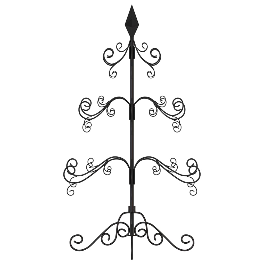 Albero di Natale Decorativo in Metallo Nero 90 cm 359606