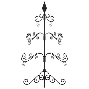 Albero di Natale Decorativo in Metallo Nero 90 cm 359606