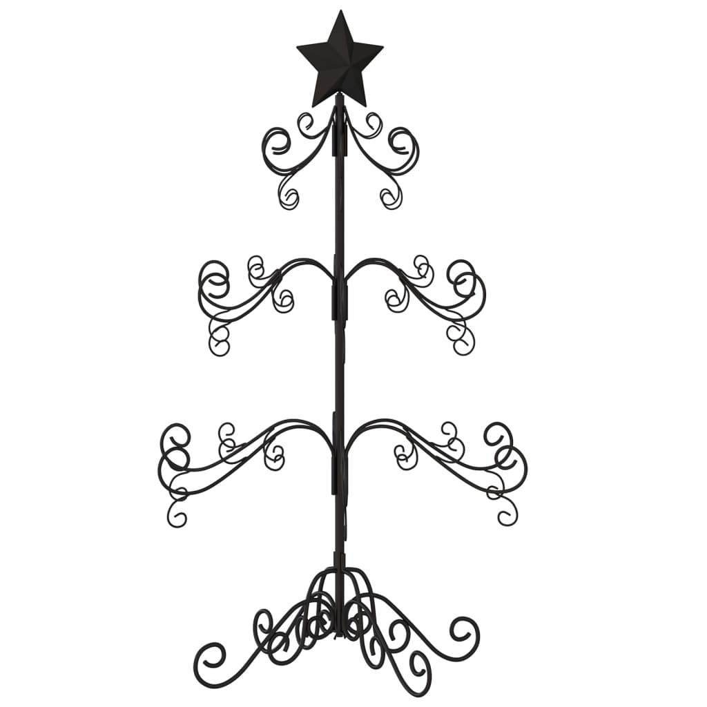 Albero di Natale Decorativo in Metallo Nero 90 cm 359606