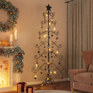 Albero di Natale Decorativo in Metallo Nero 215 cm 359609