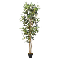 Albero Bambù Artificiale 552 Foglie 120 cm Verde 358959