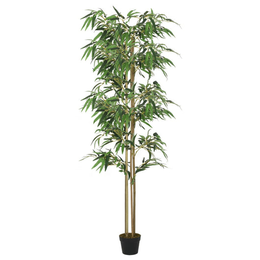 Albero Bambù Artificiale 1216 Foglie 180 cm Verde 358978