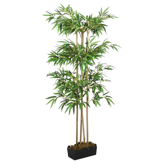 Albero Bambù Artificiale 760 Foglie 120 cm Verde 358981